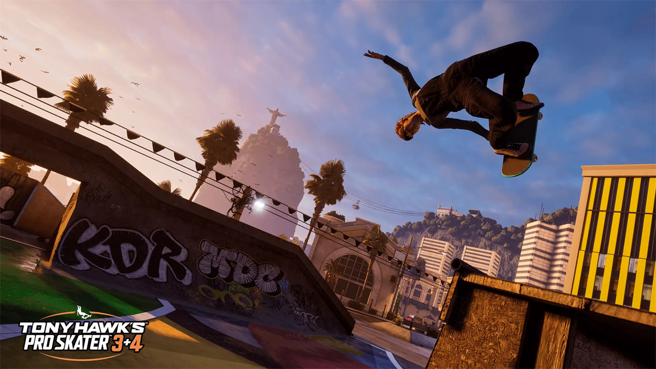 skater doing a trick out of a bowl in a promo image for Tony Hawks Pro Skater 3